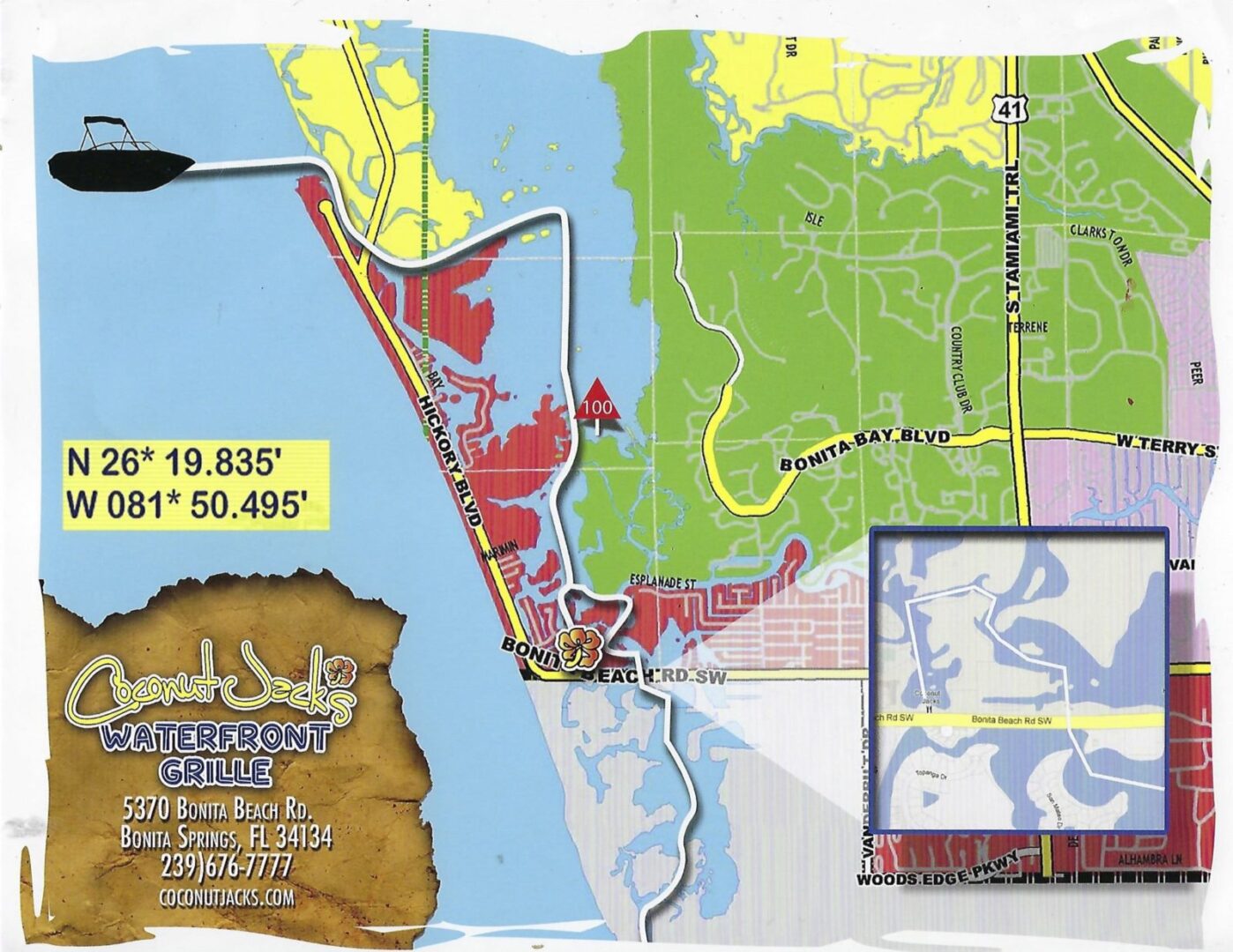 A map of the area around venice beach.