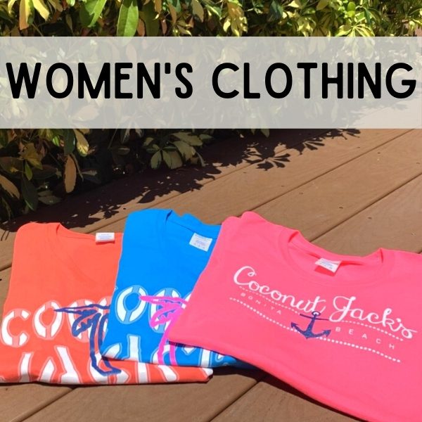 A group of women 's clothing on top of a deck.