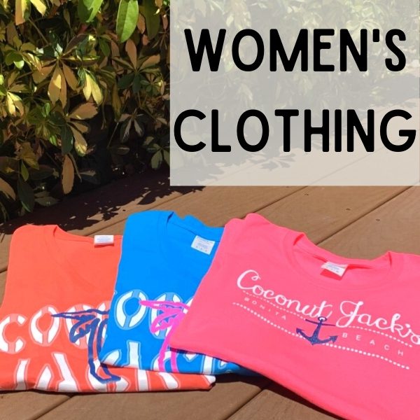 A group of women 's clothing on top of a deck.