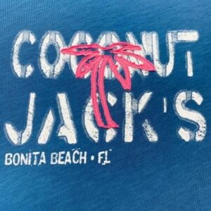 A close up of the coconut jack 's logo