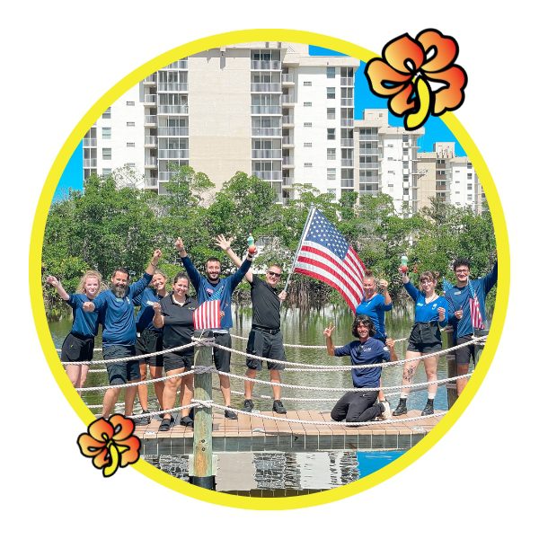 A group of people standing next to each other.