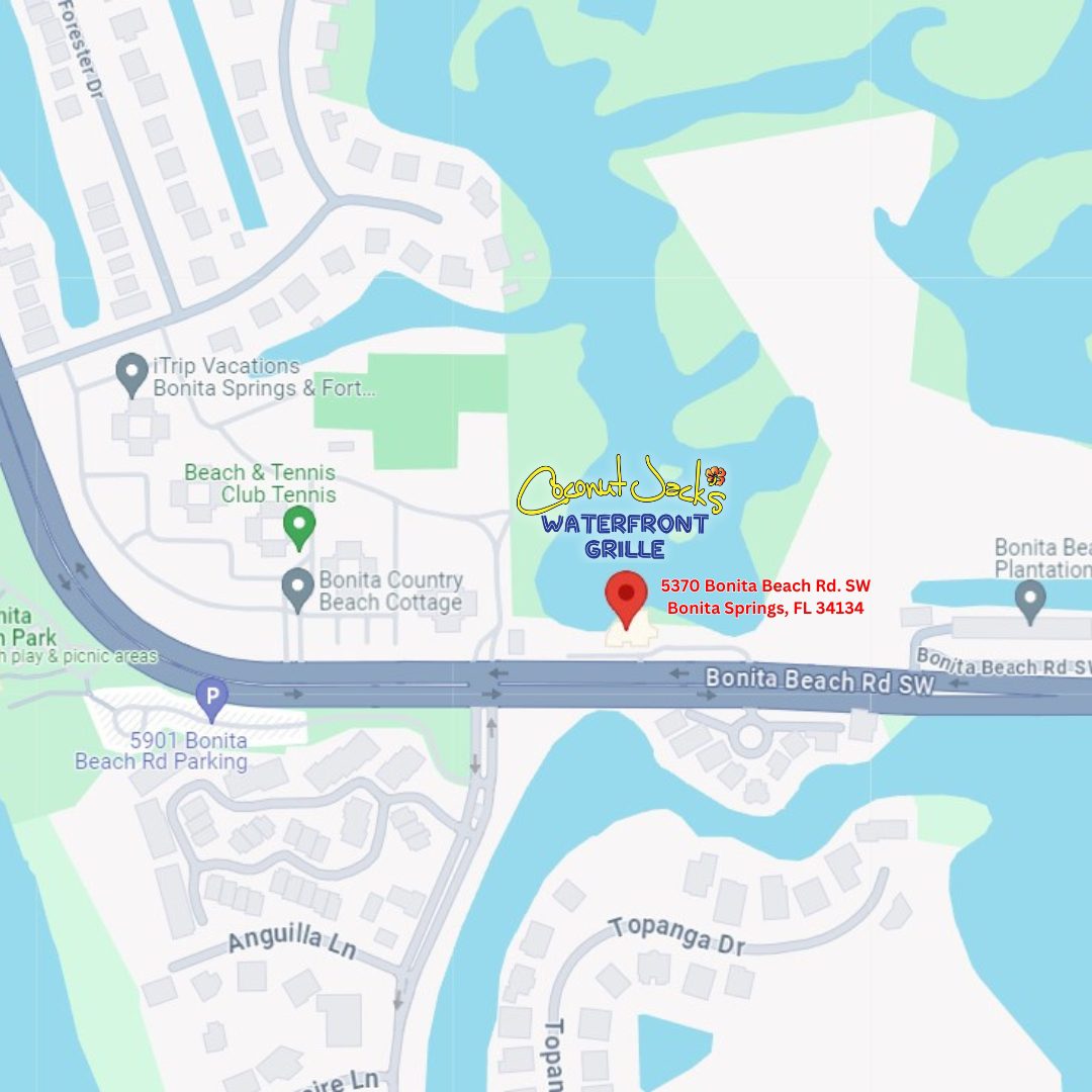 A map of the location of the waterfront apartments.