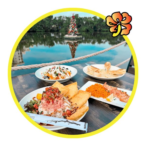 A table with plates of food on it