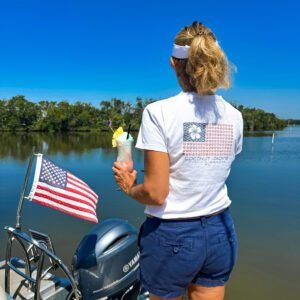 Red White Blue Hibiscus